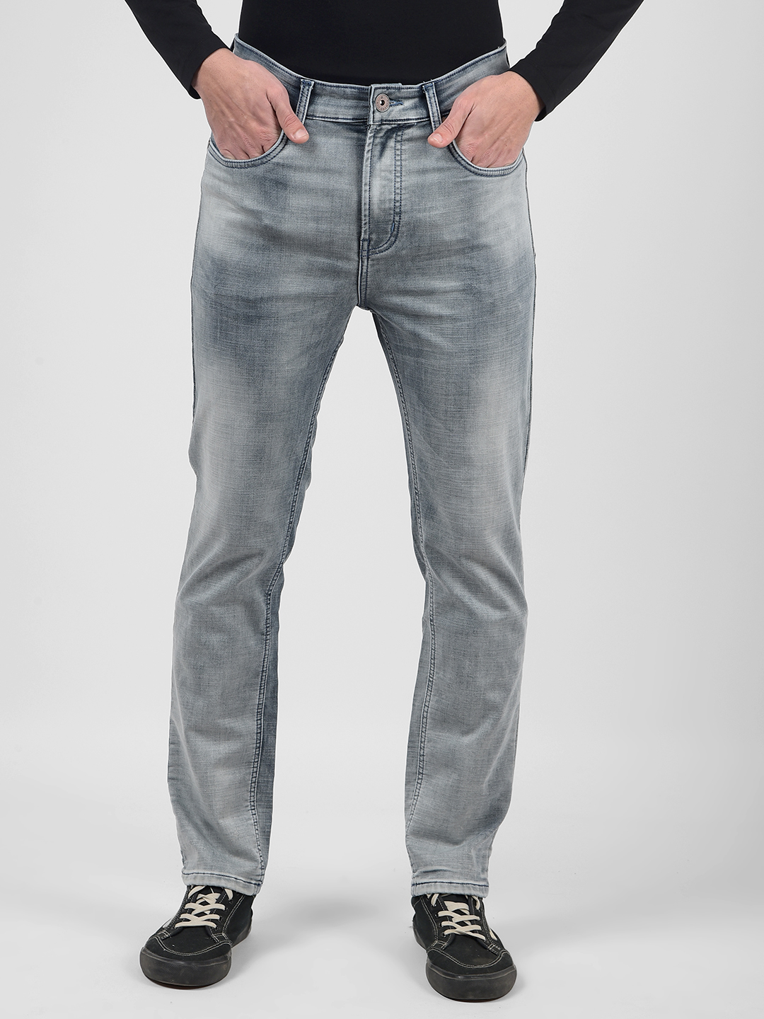 Numero Uno Men Solid Blue Jeans